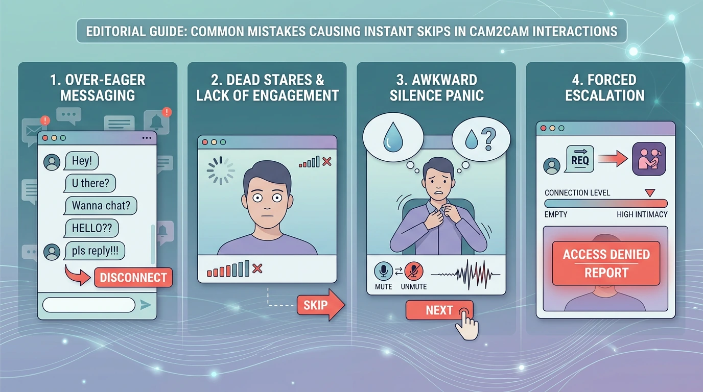 Common cam2cam mistakes that make girls skip