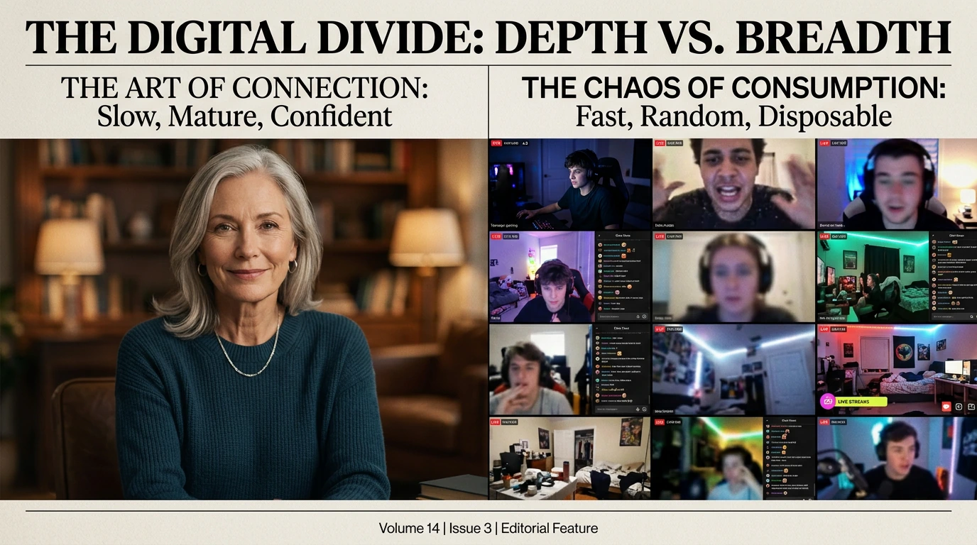 Mature confident chat vibe versus chaotic random cam traffic